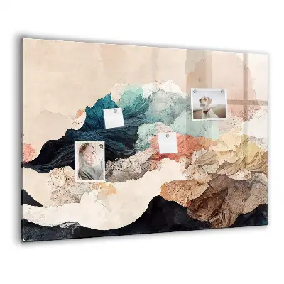 Abstract landscape magnet board