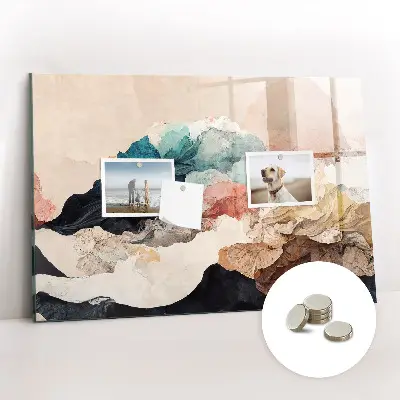 Abstract landscape magnet board