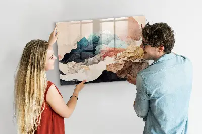 Abstract landscape magnet board