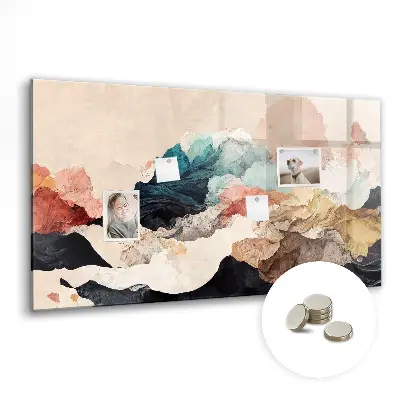 Abstract landscape magnet board