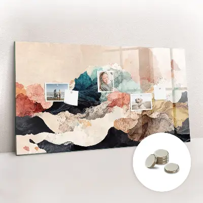 Abstract landscape magnet board
