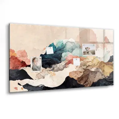 Abstract landscape magnet board