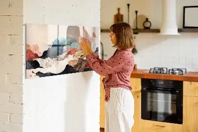 Abstract landscape magnet board