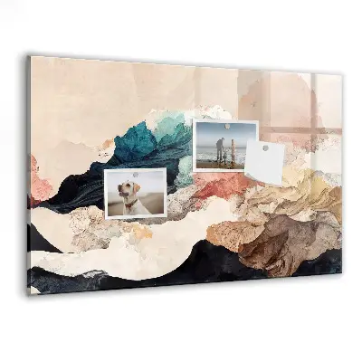Abstract landscape magnet board