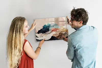 Abstract landscape magnet board