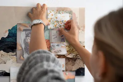 Abstract landscape magnet board