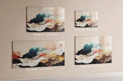 Abstract landscape magnet board