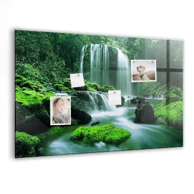 Magnet board Waterfall among the moss