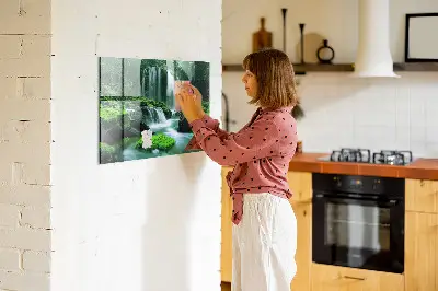 Magnet board Waterfall among the moss