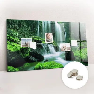 Magnet board Waterfall among the moss