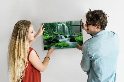 Magnet board Waterfall among the moss