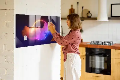 Magnetic wall board with 3D smoke abstraction design