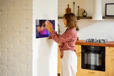 Magnetic wall board with 3D smoke abstraction design