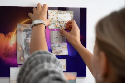 Magnetic wall board with 3D smoke abstraction design
