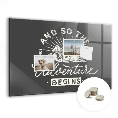 Adventure quote magnetic board