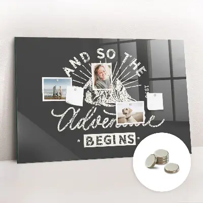 Adventure quote magnetic board