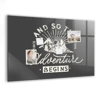Adventure quote magnetic board