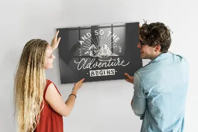Adventure quote magnetic board