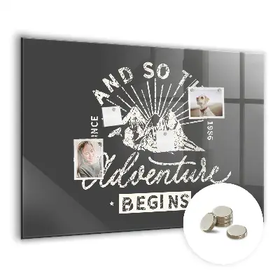 Adventure quote magnetic board
