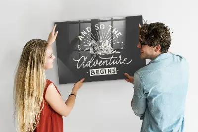 Adventure quote magnetic board