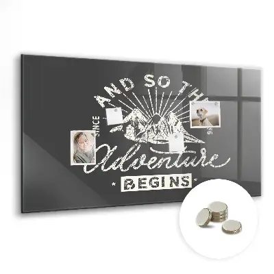 Adventure quote magnetic board