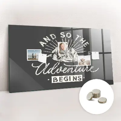 Adventure quote magnetic board