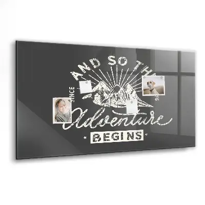 Adventure quote magnetic board
