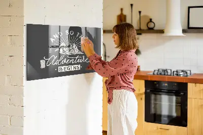Adventure quote magnetic board