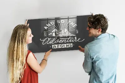 Adventure quote magnetic board