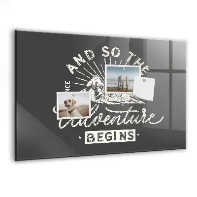 Adventure quote magnetic board
