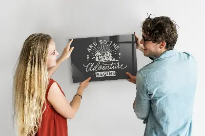 Adventure quote magnetic board