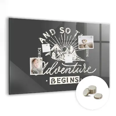 Adventure quote magnetic board
