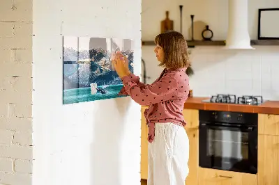 Whale themed magnetic wall board