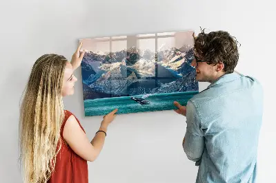 Whale themed magnetic wall board