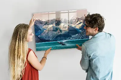 Whale themed magnetic wall board