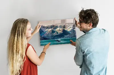 Whale themed magnetic wall board