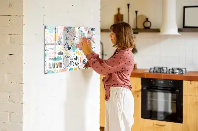 Magnetic glass dry erase board Pictures sketches
