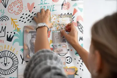 Magnetic glass dry erase board for pictures and sketches