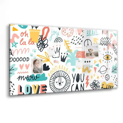 Magnetic glass dry erase board Pictures sketches
