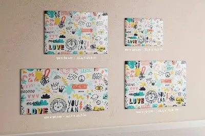 Magnetic glass dry erase board for pictures and sketches