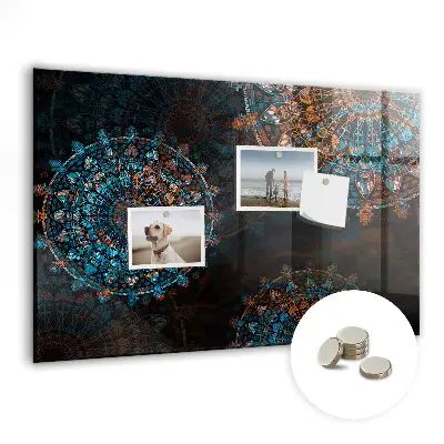 Mandala pattern magnetic wall board