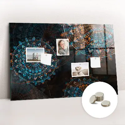 Mandala pattern magnetic wall board