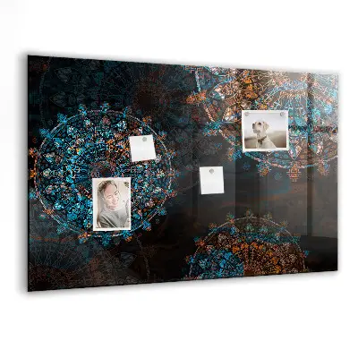 Mandala pattern magnetic wall board