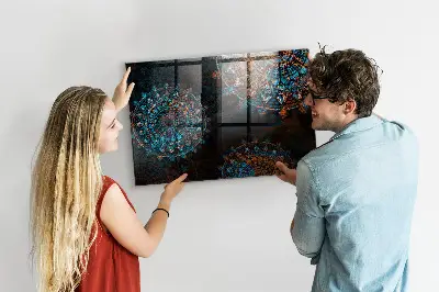 Mandala pattern magnetic wall board