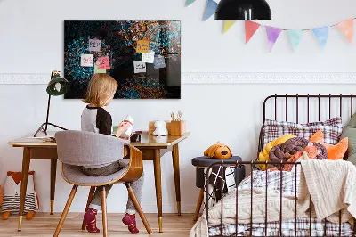 Mandala pattern magnetic wall board