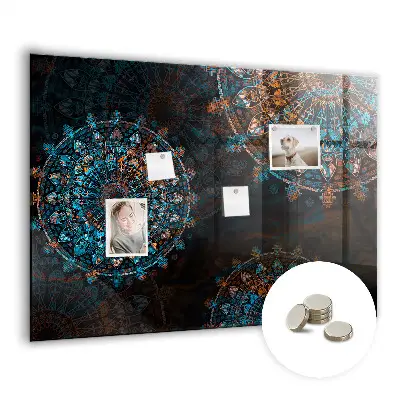 Mandala pattern magnetic wall board