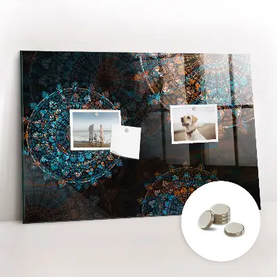 Mandala pattern magnetic wall board