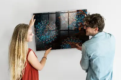 Magnetic wall board Mandala pattern