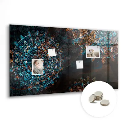 Mandala pattern magnetic wall board