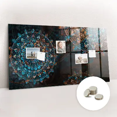 Mandala pattern magnetic wall board